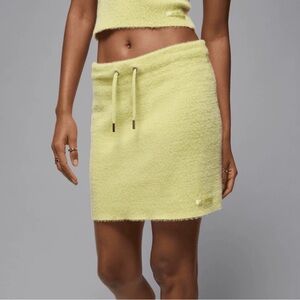 NWT Air Jordan Fluffy Knit Mini Skirt Luminus Green
